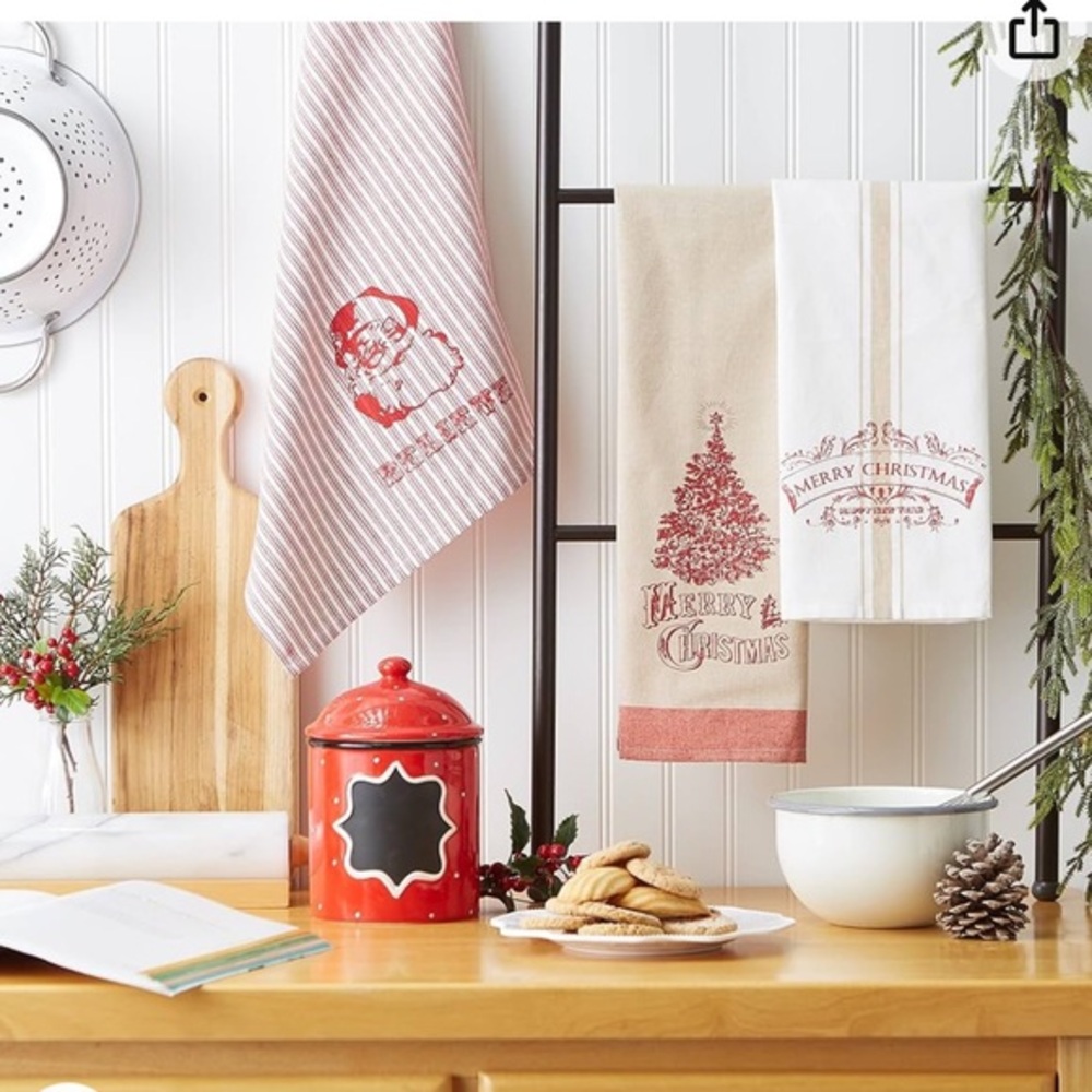 New🌟Christmas Kitchen Towels Vintage Inspired Holiday Dish Towel Set of 3